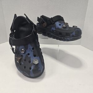Post Malone x CROCS Duet Max Clog 'Blue Camo' Limited Edition Exclusive Sz W8 M6